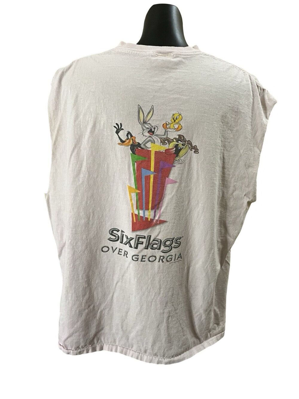 Distressed Vintage 1999 Six Flags Over Georgia T-Shirt – Size XXXL